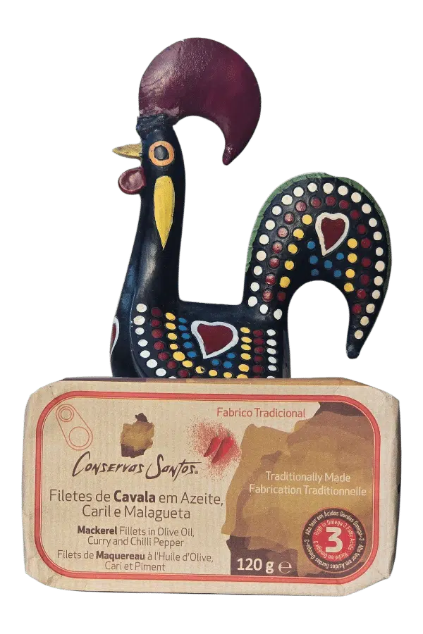 Conservas Santos Filetes de Cavala em Azeite, Caril e Malagueta | SaboresDePortugal.nl